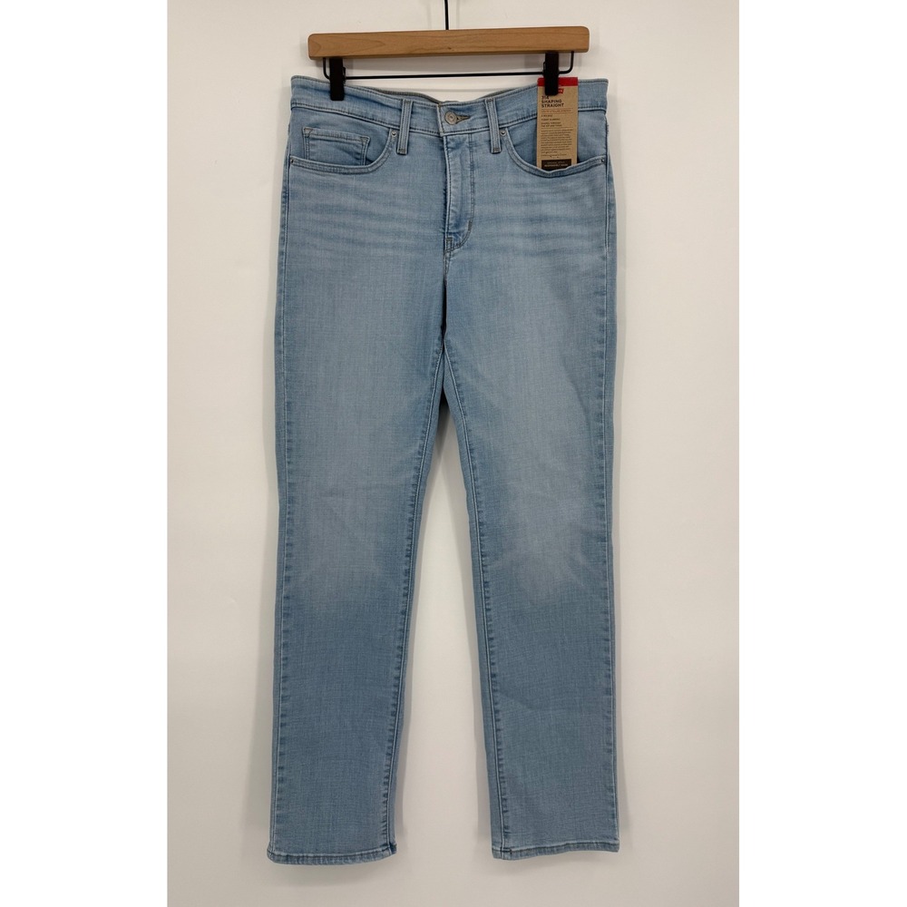Levis Jeans Womens 30 Blue 314 Shaping Straight Light Wash Stretch NEW